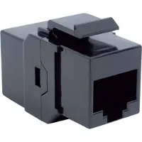Bachmann Keystone CAT6 UTP Kupplung RJ45 ungeschirmt, schwarz