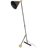 Kayoom Stehlampe "Stehlampe Celeste 225", gold (schwarz, gold), 1, H: 144cm, 1 Stk., Leuchten, harmonisch, modern, vielseitig kombinierbar, Stehlampe