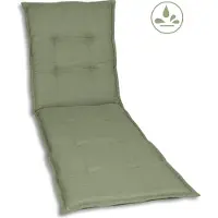 GO-DE Textil, Liegenauflage Rollliege, Einzelauflage, Farbe: hellgruen, Maße: 190 cm x 60 cm x 7 cm, Rueckenhoehe: 72 cm