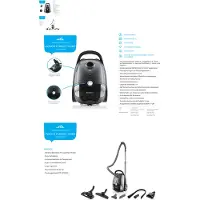 Eta Bodenstaubsauger mit Beutel Avanto Perfect Home, 800 W, ECO-Motor, hochwertiger HEPA-Filterung Nr. 12, Elektronische Saugregulierung und umfangreiches Zubehöhr