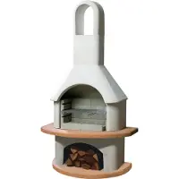 Buschbeck Gartengrillkamin Carmen grau-terrakotta, B110 x T65 x H203 cm