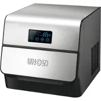 Unold Edel 48955 - Eiswürfelbereiter 1.5l, Rostfreier Stahl, 1 Load, Eiswürfel in 1 h, Touch Display
