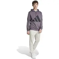 Adidas Trainingsanzug SPORTSWEAR "BIG LOGO HOODED", Herren, Gr. L, grau (grau strata), Obermaterial: 100% Polyester, Sportanzüge Trainingsanzug, zweiteiliges Set aus Hose und Hoodie