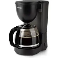 Weasy Filterkaffeemaschine KF24 / 1,25 L / Glaskanne / Warmhalte- und Abschaltfunktion / Schwarz
