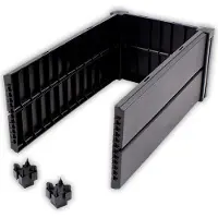 KHW Hochbeet "Erweiterungsset für Hochbeet Demeter - schmal", grau (anthrazit), B:82cm H:31cm T:44cm, Polypropylen, Pflanzgefäße, Hochbeet, BxTxH: 82x44x31 cm