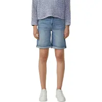 s.Oliver Jeansshorts , Damen, Gr. 46, N-Gr, blau (mid blau), Denim/Jeans, Obermaterial: 98% Baumwolle, 2% Elasthan, unifarben, normal kniefrei, Jeans Jeansshorts, im 5-Pocket-Stil