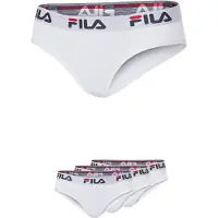 FILA Slip "WOMAN BRIEF", Damen, Gr. XS, weiß, Obermaterial: 95% Baumwolle, 5% Elasthan, körpernah, Unterhosen Slip, mit elastischem Logobund
