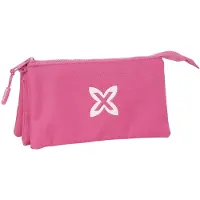 Safta Dreifaches Mehrzweck-Etui Basic Pink 22 x 12 x 3 cm