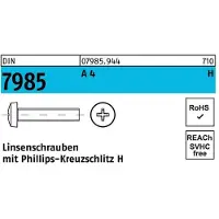 F. REYHER Nchfg. GmbH & Co. KG ISO 7045 - Edelstahl A4 - M 4x16 - Linsenschrauben metrisch mit Kreuzschlitz H