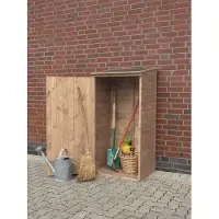 Promadino Geräteschrank "Speyer", beige (natur), B:72,5cm H:148cm T:68,6cm, Massivholz, Metall, Schränke, Geräteschrank, besonders robust aus zertifiziertem Kiefernholz gefertigt