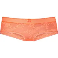 LASCANA Panty , Damen, Gr. 40/42, orange (neon pfirsich), Spitze, Obermaterial: 88% Polyamid, 12% Elasthan, Unterhosen Panty, aus floraler Jacquardspitze, Topseller