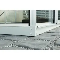Pergart Vitavia, Stahlfundament "7800" für Gewächshäuser "Ida" und "Osiris", aluminium eloxiert, 7800 / 190 x 379 x 6 cm