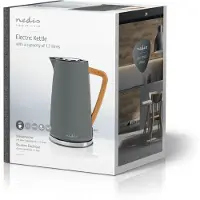 Nedis Wasserkocher - 1.7 l - Soft-Touch - Grün - Um 360 Grad drehbar - Verdecktes Heizelement - Strix Controller - Boil-dry protection