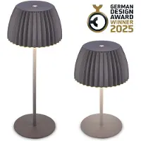 Briloner LEUCHTEN LED Tischleuchte "Akku LED Tischleuchte", grau (anthrazit), Leuchten, LED Tischleuchte