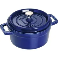 Staub La Cocotte Cocotte 22 cm, rund, Dunkelblau, Gusseisen