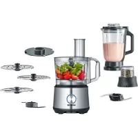 Severin Multifunktionale Küchenmaschine zum Kneten, Rühren, Reiben, Raspeln, Mahlen u.v.m., Food Processor mit umfangreichem Zubehör, hochwertiger Multi-Zerkleinerer, KM 3892