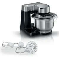 Bosch Küchenmaschine MUMS2VM00 - Küchenmaschine Serie 2 - 900 W, 7 Geschwindigkeiten + Turbo, Backset, 3,8 l Schüssel, Edelstahl, schwarz