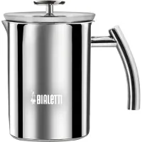 Bialetti Milchaufschäumer 1L Edelstahl Induction Milchaufschäumer Edelstahl 1 Liter