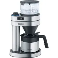 Severin Caprice, Filterkaffeemaschine, 1 l, Gemahlener Kaffee, 1580 W, Schwarz, Edelstahl, Transparent