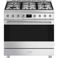 Smeg C9gmx2 90 Cm Gasherd Mit Backofen 6 Brennern