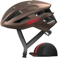 ABUS Rennradhelm PowerDome ACE - mit Race Cap - leichter Fahrradhelm mit cleverem Belüftungssystem - Italy - für Damen und Herren - Braun Metallic, Größe S (51-55 cm)