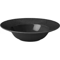 Lyngby Porcelæn Rhombe Earth Soup Plate-24.5 Cm-slate Tiefer Teller Aus Glas