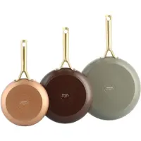 Greenpan CC009020-001, Frittierset, Braun, Grün, Orange, Aluminium, Keramik, Gold, Edelstahl