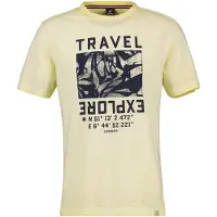Lerros T-Shirt "Modisches Herren T-Shirt mit Brustprint", Damen, Gr. XXL, gelb (faded gelb), 100% Baumwolle, Rundhals, Shirts T-Shirt