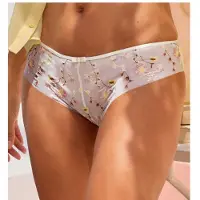 LASCANA Panty , Damen, Gr. 32/34, Spitze, weiß (weiß, rosenholz), Spitze, Obermaterial: 90% Polyamid, 10% Elasthan, Unterhosen Panty, mit hübscher Blütenstickereispitze in transparenter Optik