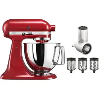 KitchenAid 5КСМ125ЕЕР+5КСМВСА, 4,83 l, Rot, 58 RPM, 220 RPM, 2,25 kg, 1,22 m