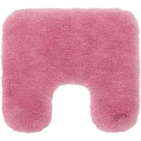 Gozze Badematte GÖZZE "»DELUXE«", rosa (altrosa), WC-Vorlegermit Ausschnitt, Polyester, Badematten, Badematte, mit extra hohem Flor