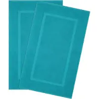 Hammetex "Hotelmatte, Duschvorleger" Höhe 5 mm rutschhemmend beschichtet beidseitig nutzbar 2-teiliges Set, einfarbig, 100% Baumwolle