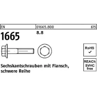 Hörger & Geßler EN 1665 - Stahl 8.8 blank - M 16x65 - Sechskantschrauben mit Flansch, schwere Reihe