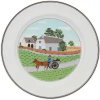 Villeroy & Boch Speiseteller "Speiseteller Bauer Design Naif ø 27 cm bunt", bunt, L:27cm, Speiseteller, Speiseteller