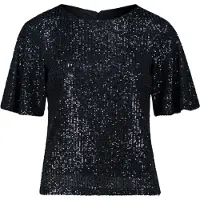 Vera Mont Pailletten-Bluse mit Flügelärmeln in Night Sky | Gr.: 36