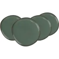 Villeroy & boch Servierplatte "Servierplatten Lave ø 32 cm 4er Set", grün (vert), Steingut, LIKE. BY , Servierplatten, Servierplatte