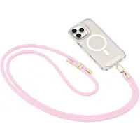 Tech-Protect C7S Umhängegurt aus Seil, Babyrosa/Gold