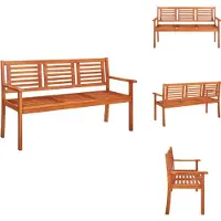 vidaXL 3-Sitzer Gartenbank 150 cm Eukalyptus Massivholz - Gartenbänke