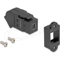 DeLOCK 67154, Mini DisplayPort, DisplayPort, Schwarz