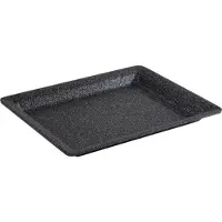 Aps GN Tablett FROSTFIRE, grau, Widerstandsfähiges, antihaftbeschichtetes Tablett für warme und kalte Speisen, GN 1/2 Maße: 32,5 x 26,5 x 3 cm