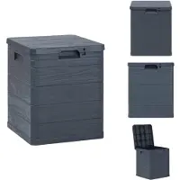 vidaXL Garten-Aufbewahrungsbox 90 L Anthrazit - Gartenboxen