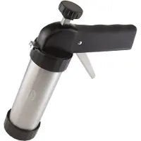 Dr. Oetker Gebäckpresse, schwarz (edelstahlfarben, schwarz), L:22cm, Edelstahl, Kunststoff, KÜCHENHELFER, Gebäckpressen, Gebäckpresse