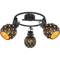 Globo Lighting Strahler Metall schwarz matt, 3x E27