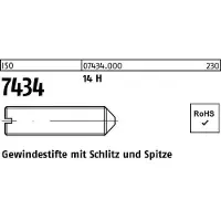 Reyher DIN 553 - Stahl 14H blank - M 6x6 - Gewindestifte mit Schlitz und Spitze