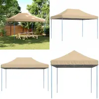vidaXL Partyzelt Faltbar Pop-Up Beige 410x279x315 cm