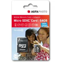Agfa Micro Sdxc Uhs-i 64gb Hohe Geschwindigkeit C10 U3 V30+ Adapter Speicherkarte