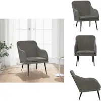 vidaXL Sessel Dunkelgrau 63x76x80 cm Samt - Sessel