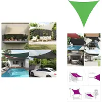 vidaXL Sonnensegel 160 g/m² Hellgrün 4x4x4 m HDPE - Sonnenschirme & Sonnenschutze