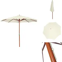 vidaXL Sonnenschirm 300 x 258 cm Sandweiß - Sonnenschirme & Sonnenschutze