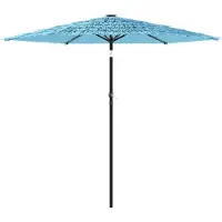 The Living Store Sonnenschirm mit Stahlmast Blau 268x268x226 cm